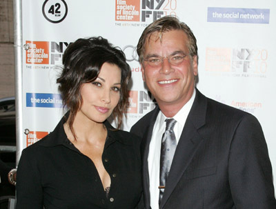 Gina Gershon and Aaron Sorkin at event of The Social Network (2010)