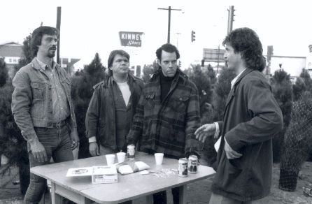 Jason Ronard (2nd from left) Mel Gibson (r) in 