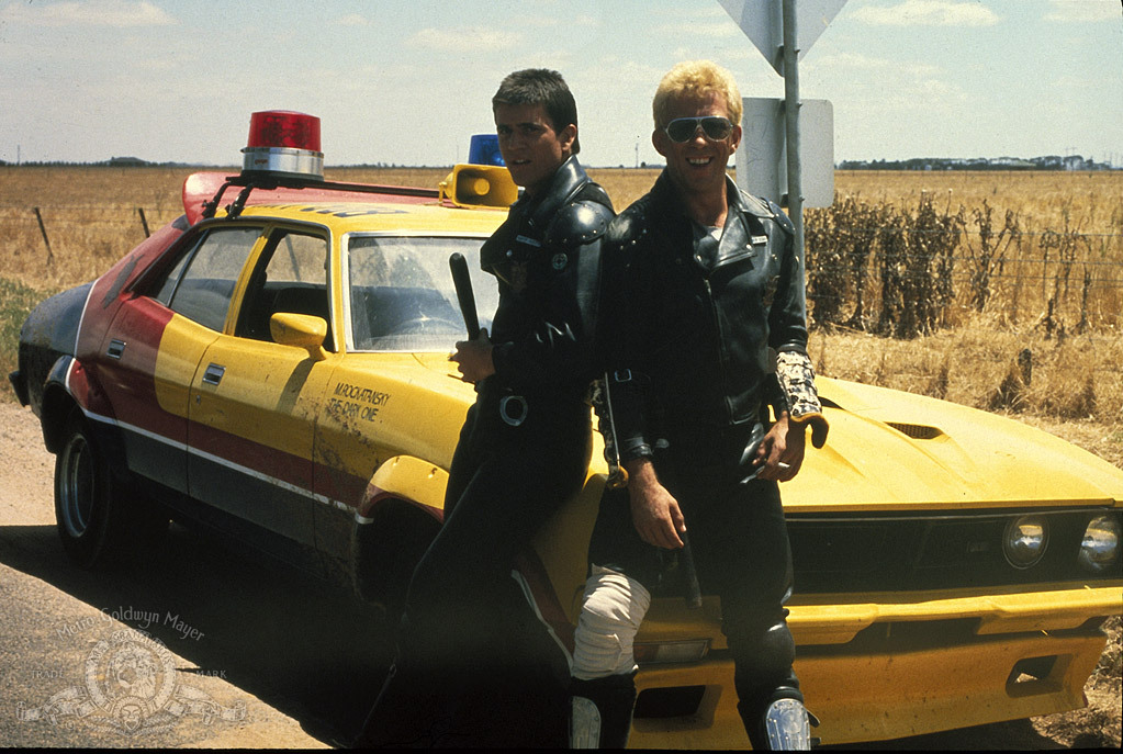 Still of Mel Gibson and Steve Bisley in Mad Max (1979)