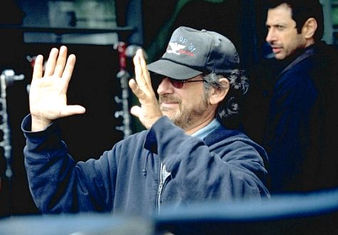 Spielberg frames a shot.