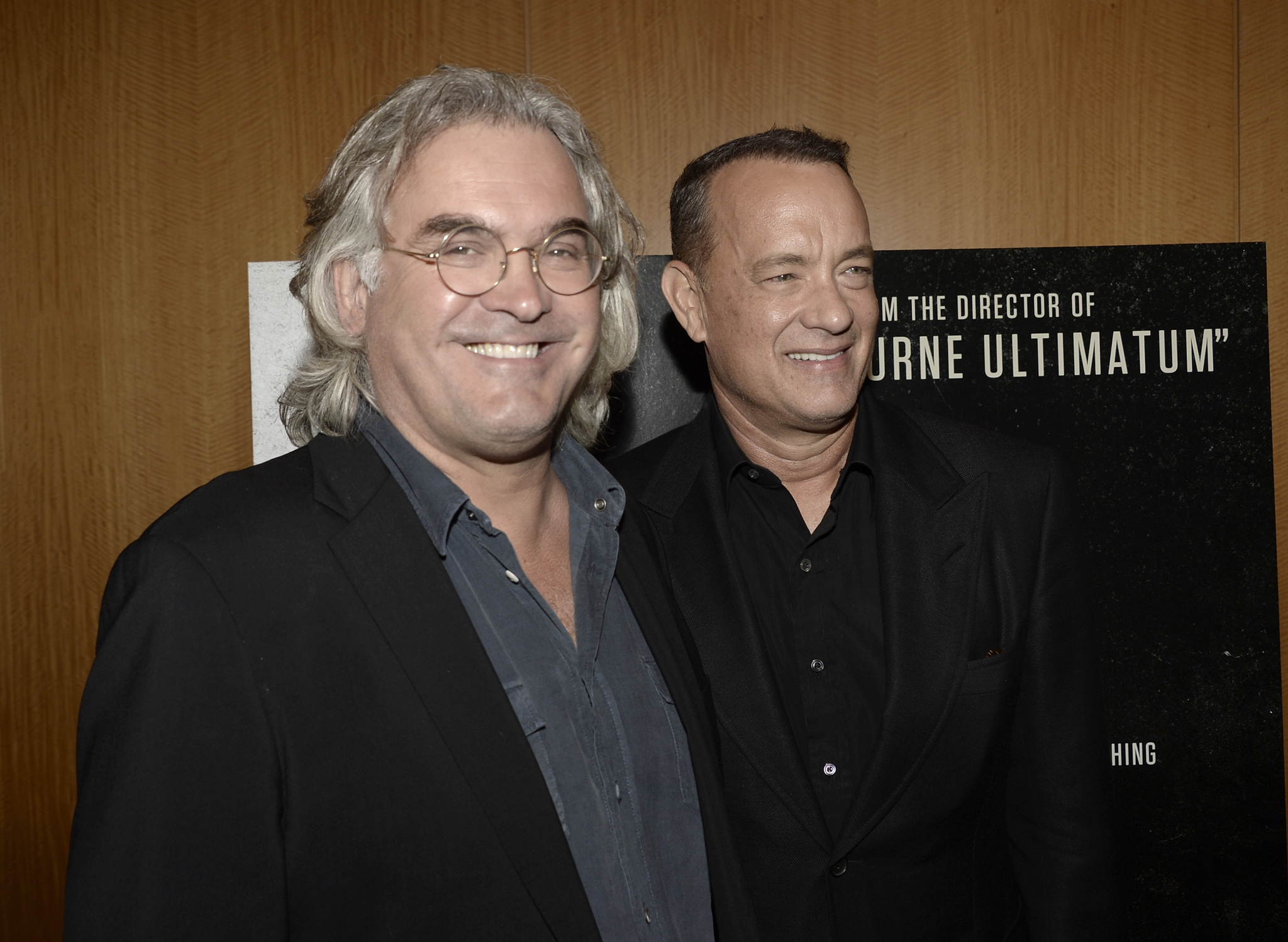 Tom Hanks and Paul Greengrass at event of Kapitonas Phillips (2013)