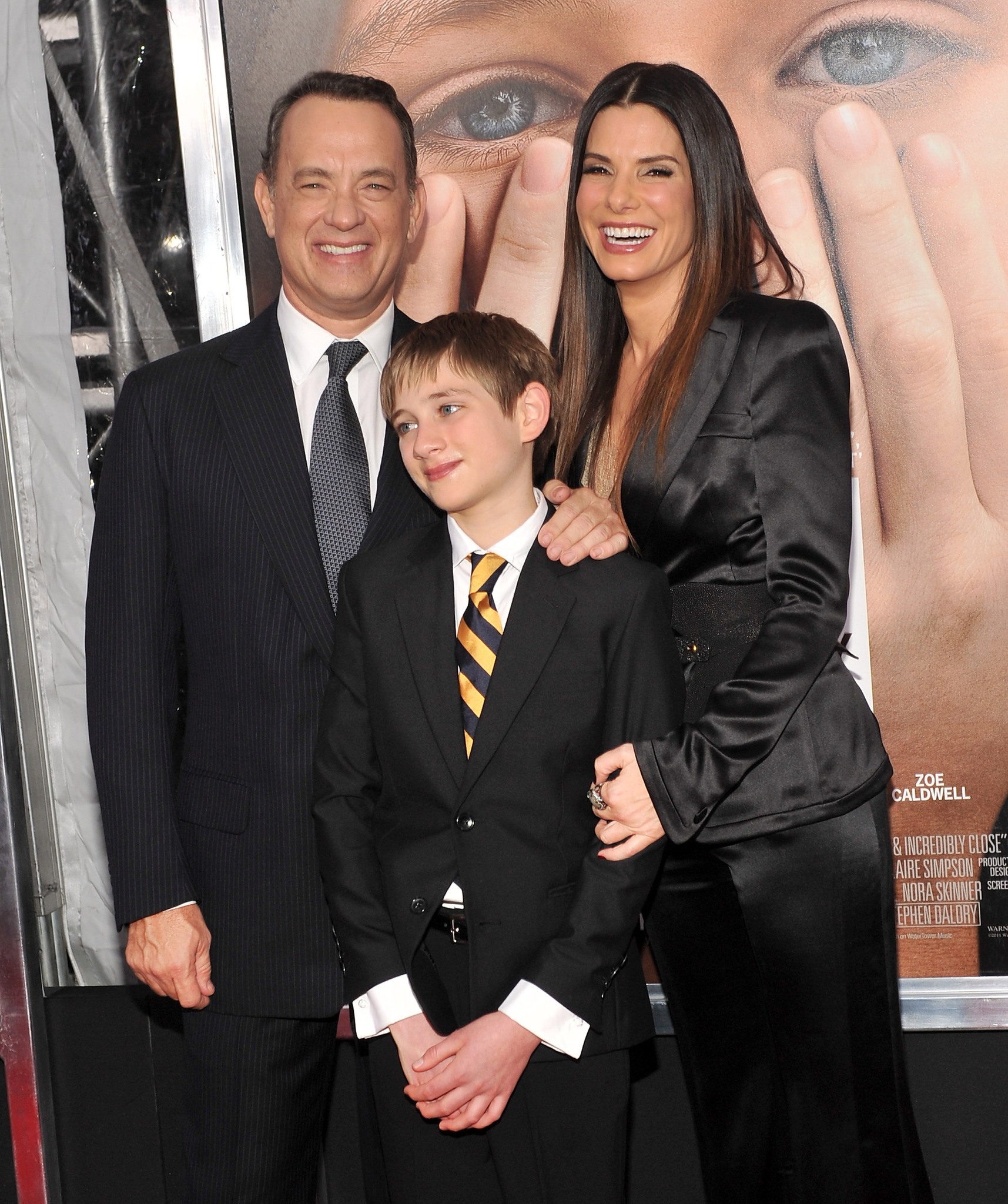 Sandra Bullock, Tom Hanks and Thomas Horn at event of Nepaprastai garsiai ir neitiketinai arti (2011)