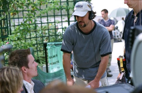 Ethan Hawke and Richard Linklater in Pries saulelydi (2004)