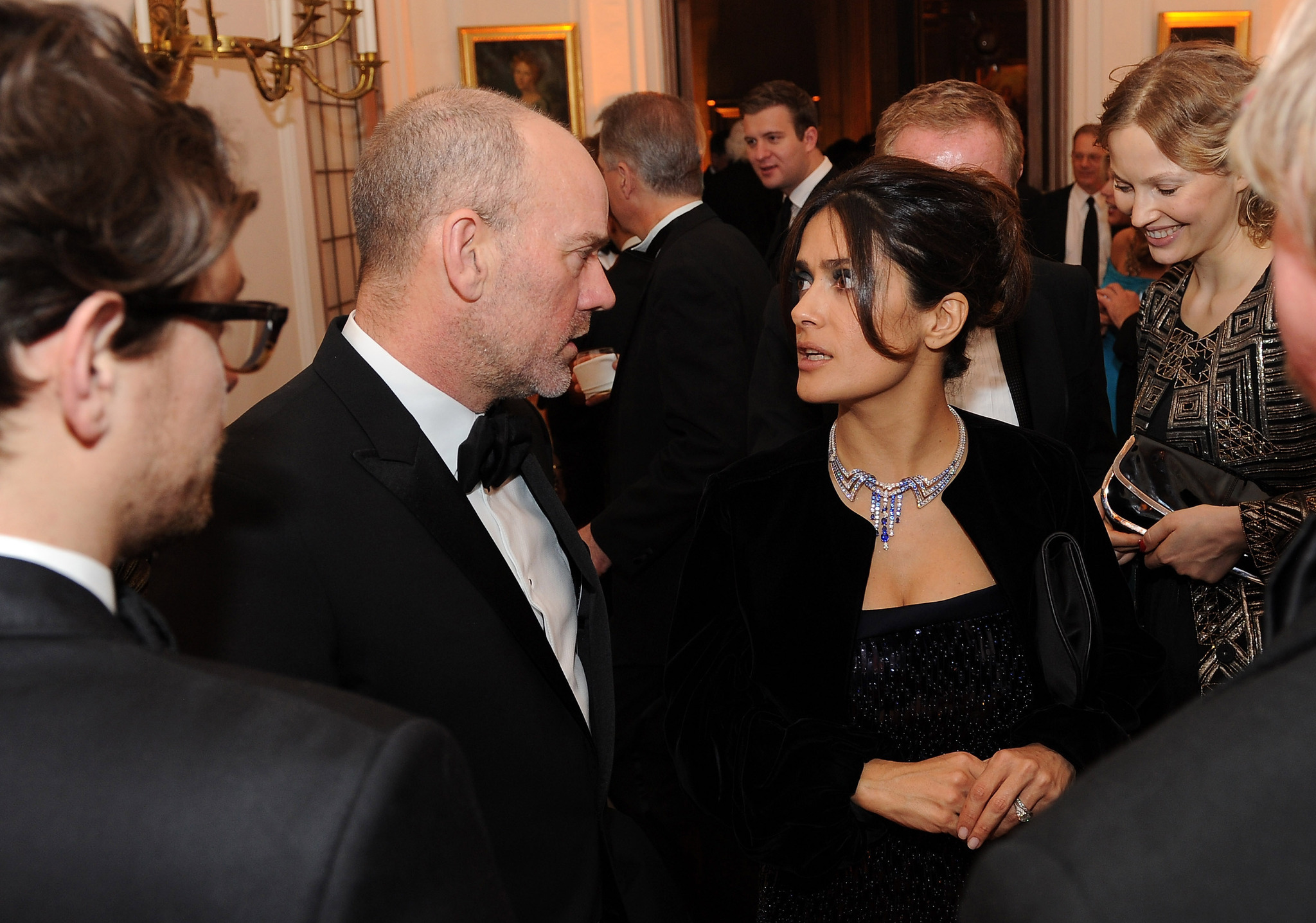 Salma Hayek and Michael Stipe