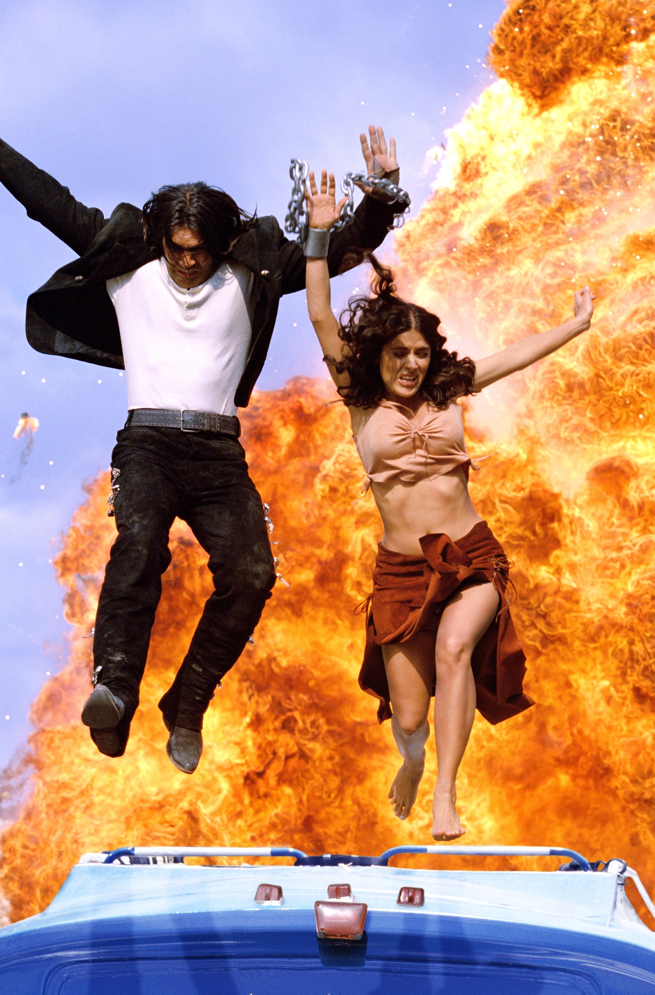 Still of Antonio Banderas and Salma Hayek in Karta Meksikoje (2003)