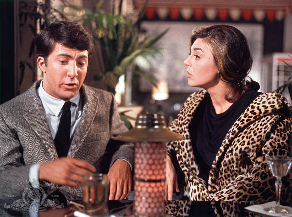 Still of Dustin Hoffman and Anne Bancroft in The Graduate (1967)