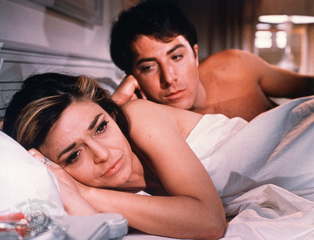 Still of Dustin Hoffman and Anne Bancroft in The Graduate (1967)