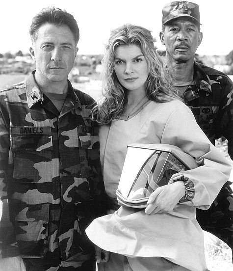 Morgan Freeman, Dustin Hoffman and Rene Russo in Outbreak (1995)