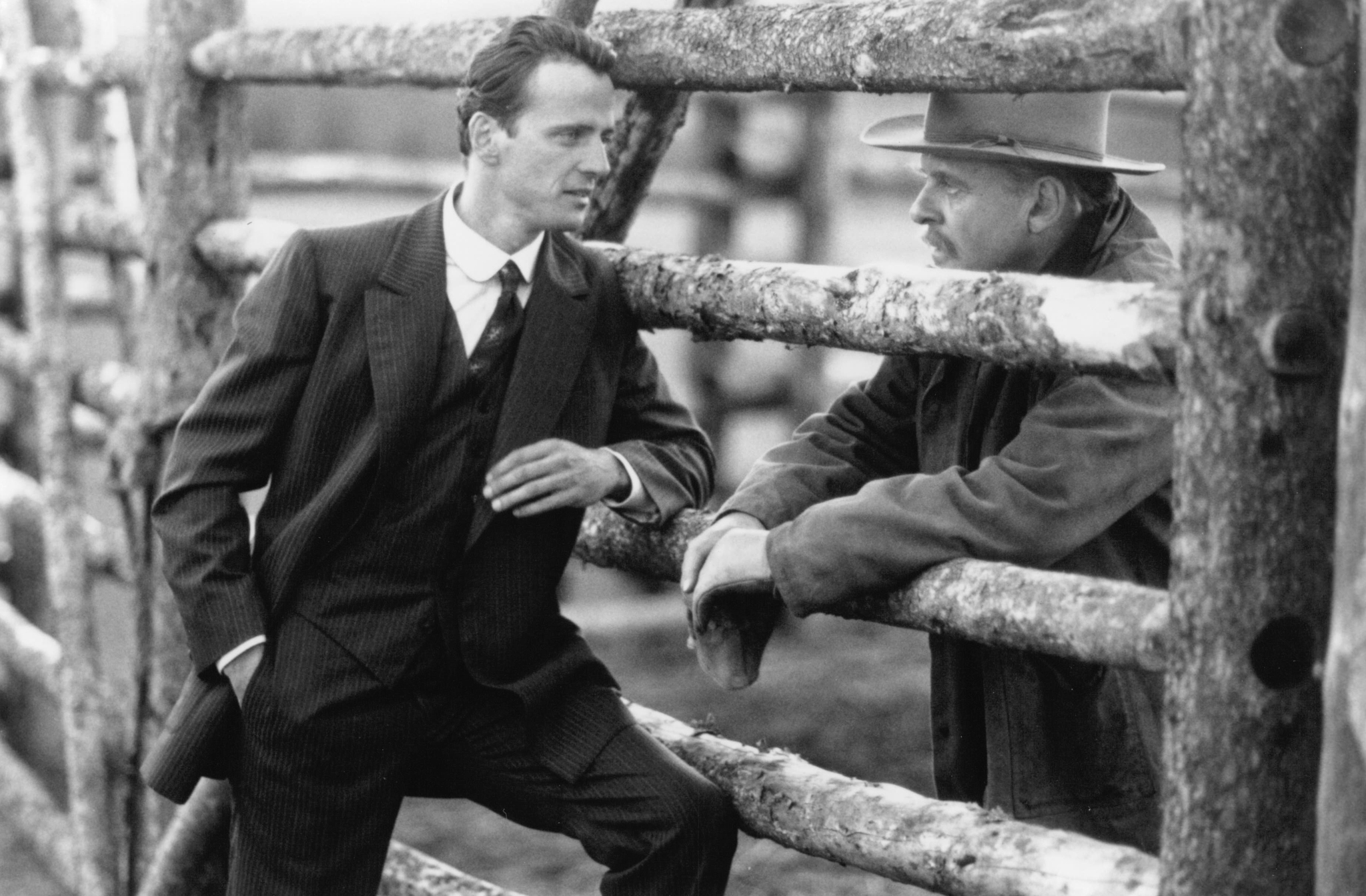 Still of Anthony Hopkins and Aidan Quinn in Legends of the Fall (1994)