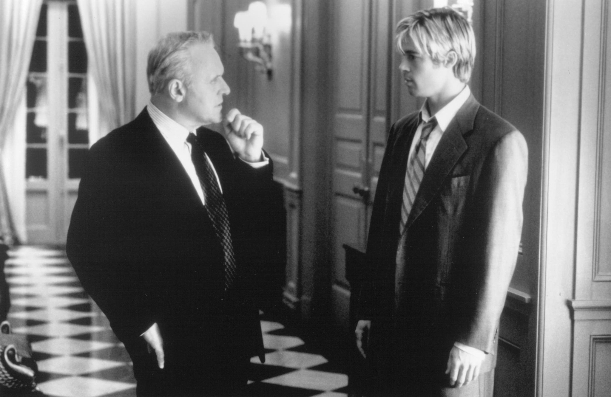 Still of Brad Pitt and Anthony Hopkins in Meet Joe Black (1998)