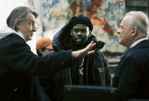 Anthony Hopkins, Chris Rock and Joel Schumacher in Bad Company (2002)