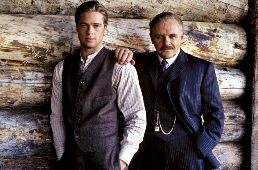 Still of Brad Pitt and Anthony Hopkins in Legends of the Fall (1994)