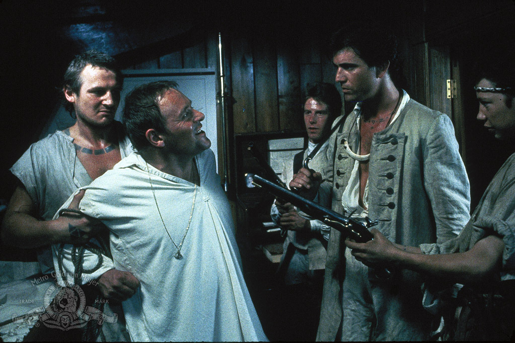 Still of Mel Gibson, Anthony Hopkins and Liam Neeson in The Bounty (1984)
