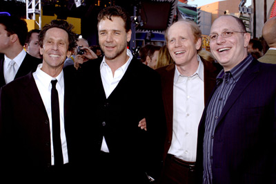 Russell Crowe, Ron Howard, Brian Grazer and Akiva Goldsman at event of Cinderella Man (2005)