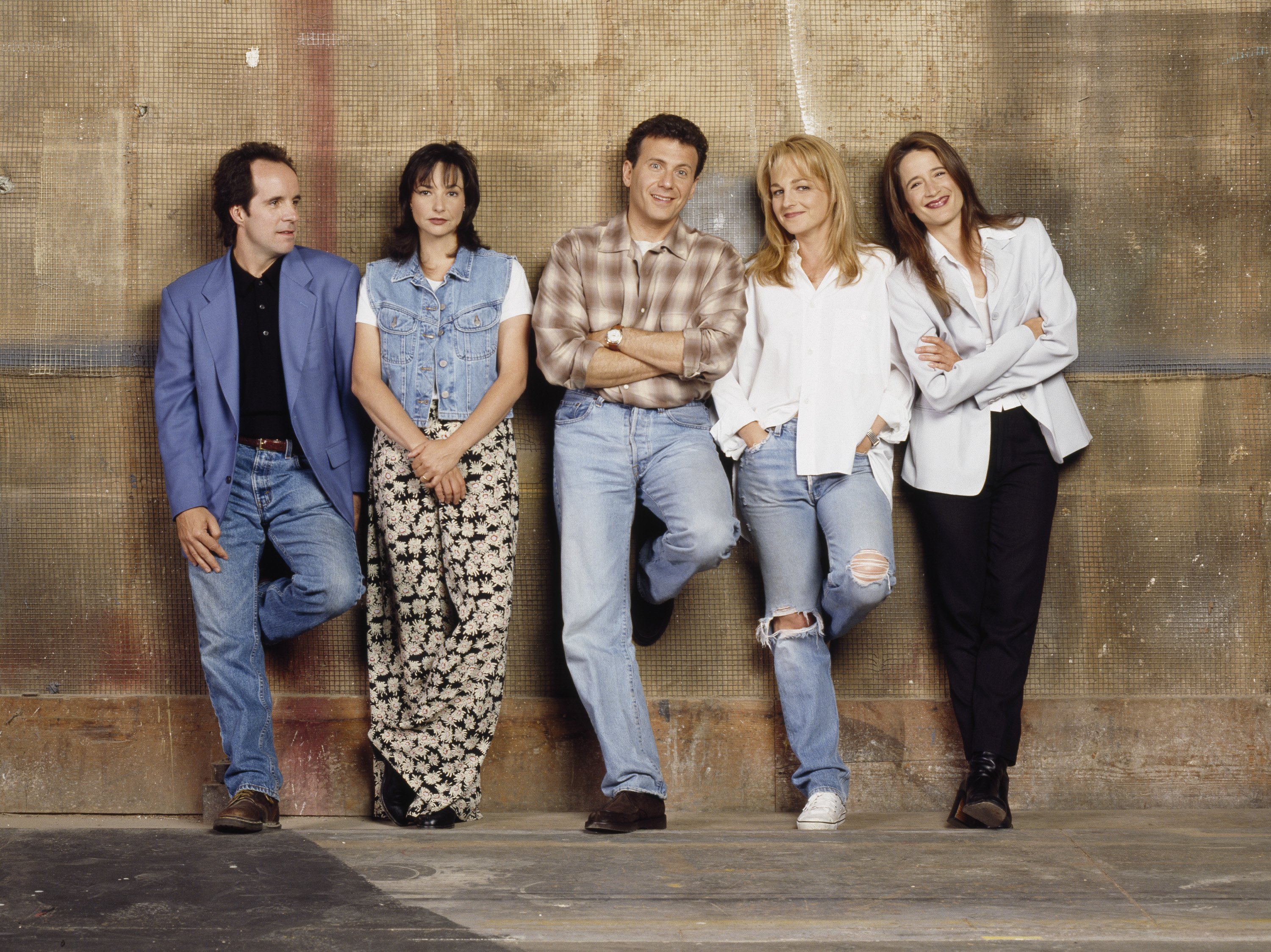 Still of Helen Hunt, Paul Reiser, Leila Kenzle, John Pankow and Anne Ramsay in Mad About You (1992)