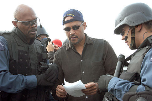 Samuel L. Jackson, Colin Farrell and Clark Johnson in S.W.A.T. (2003)