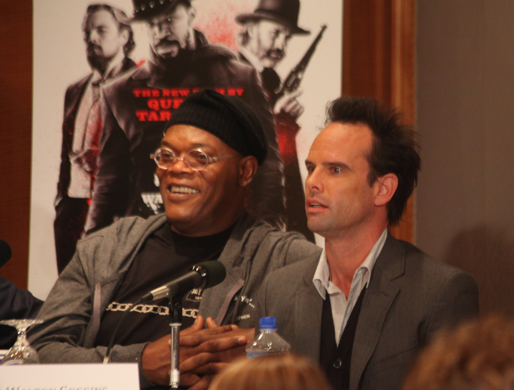 Samuel L. Jackson and Walton Goggins at event of Istrukes Dzango (2012)