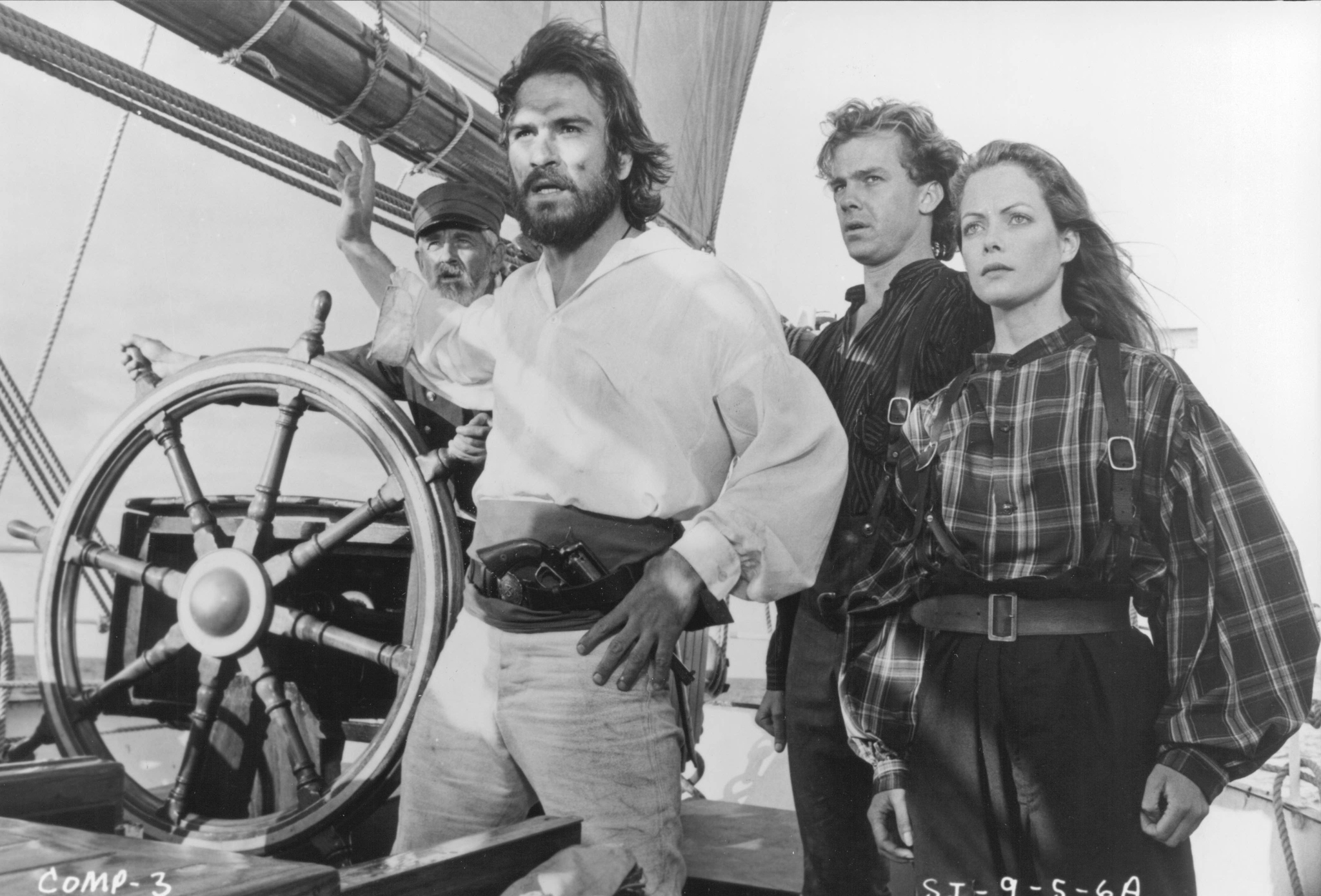 Still of Tommy Lee Jones, Michael O'Keefe and Jenny Seagrove in Nate and Hayes (1983)