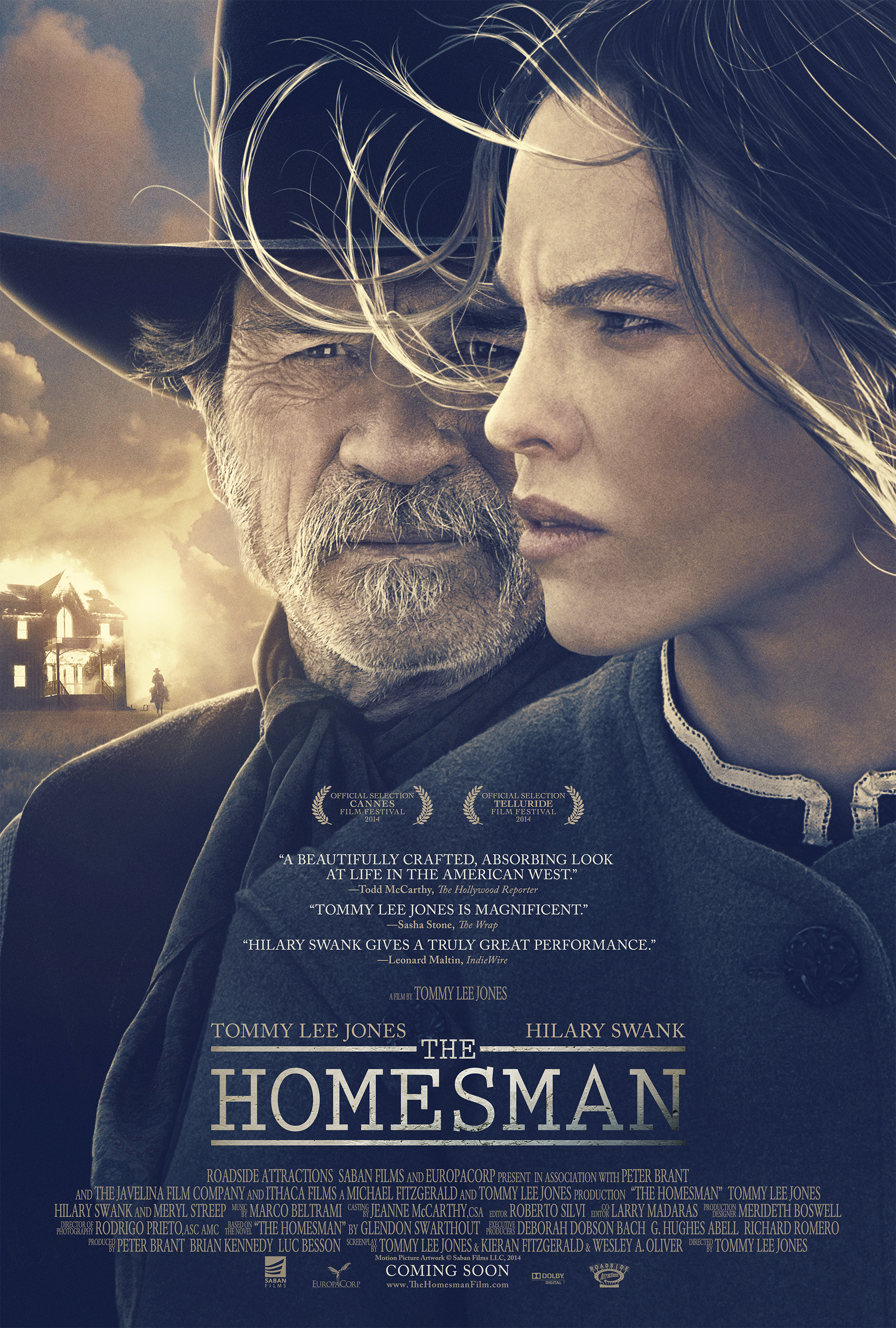 Tommy Lee Jones and Hilary Swank in The Homesman (2014)