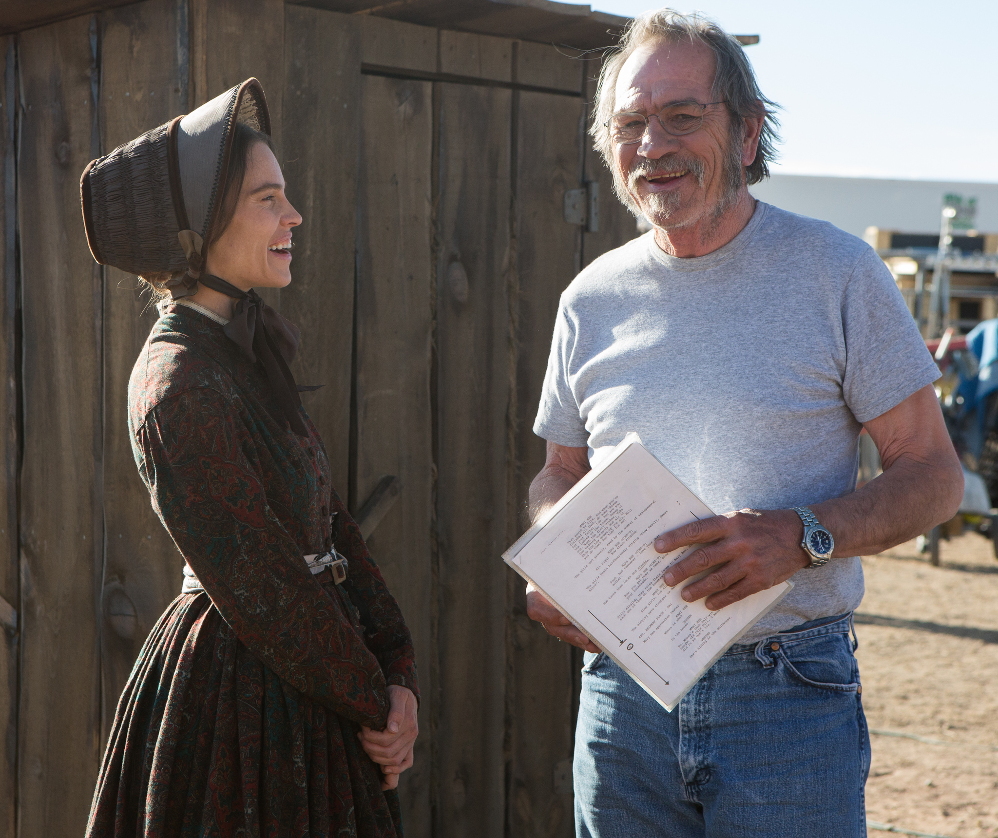 Tommy Lee Jones and Hilary Swank in The Homesman (2014)