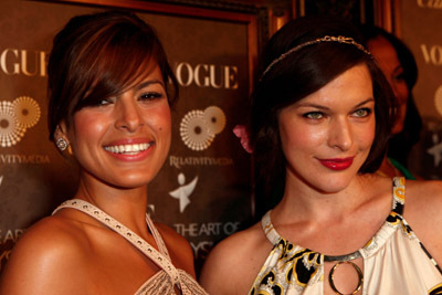 Milla Jovovich and Eva Mendes