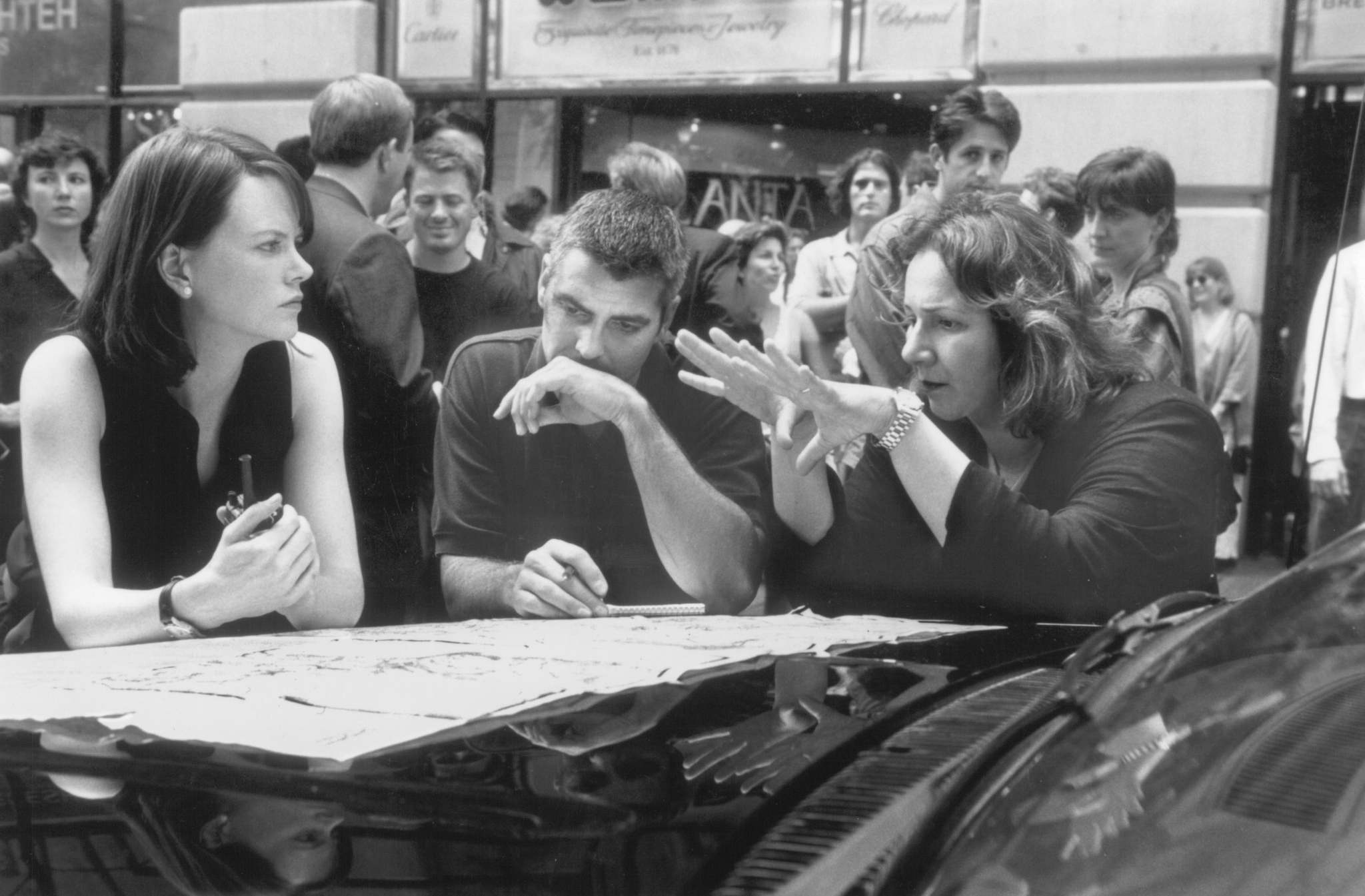 Still of George Clooney, Nicole Kidman and Mimi Leder in Taikdarys (1997)