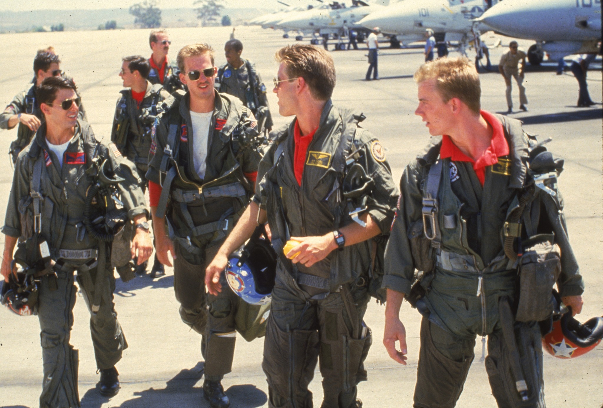 Still of Tom Cruise, Val Kilmer and Anthony Edwards in Top Gun (1986)