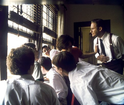 Mr. Hundert (KEVIN KLINE) inadvertently finds himself dodging the headmaster along with his students.