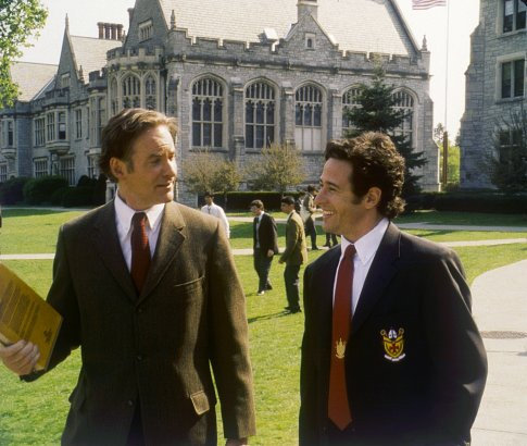 Mr. Hundert (KEVIN KLINE) and Mr. Ellerby (ROB MORROW) are colleagues at St. Benedict's.