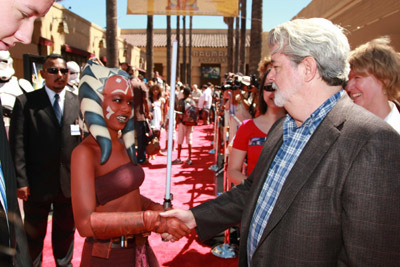 George Lucas at event of Star Wars: The Clone Wars (2008)