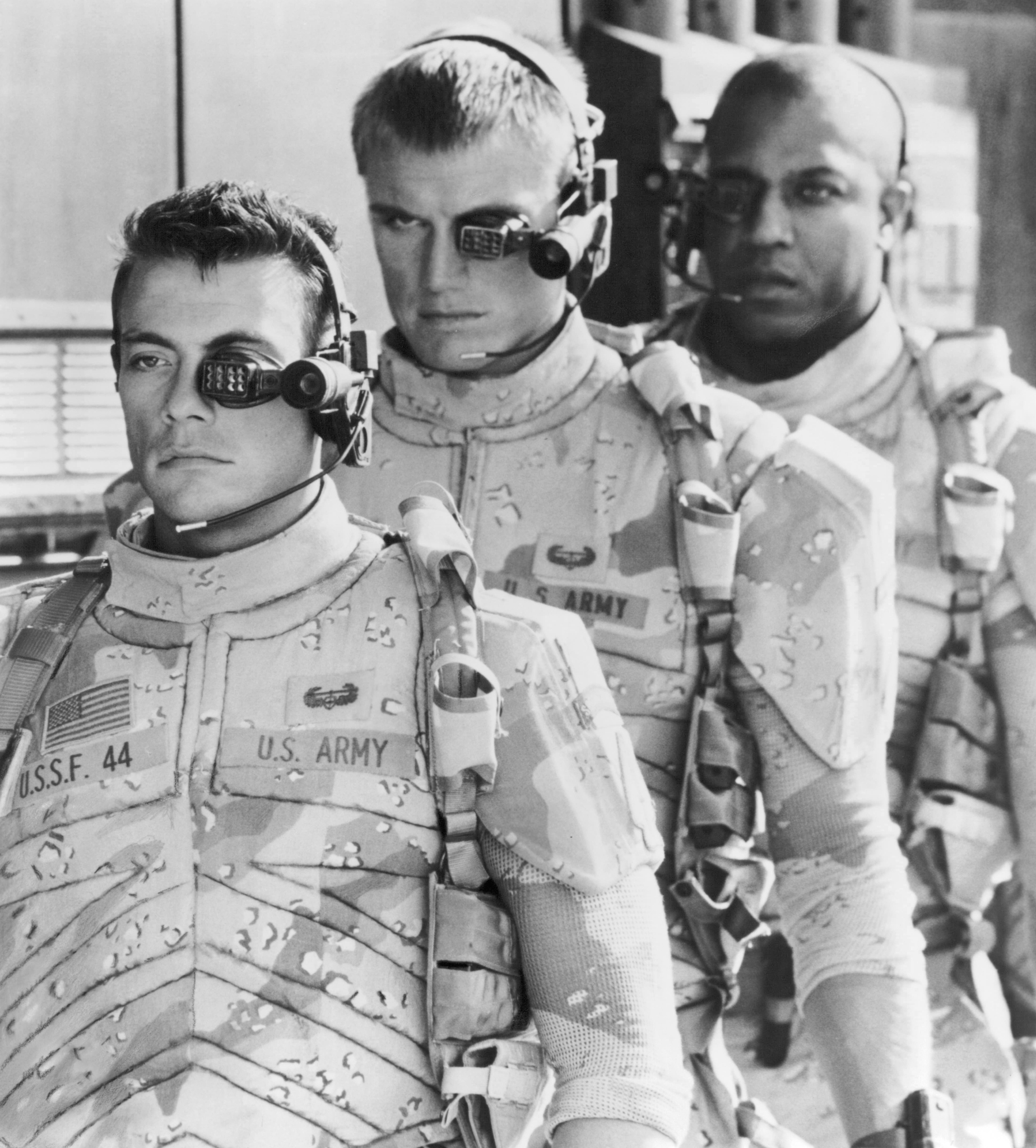 Still of Dolph Lundgren, Jean-Claude Van Damme and Tommy 'Tiny' Lister in Universal Soldier (1992)
