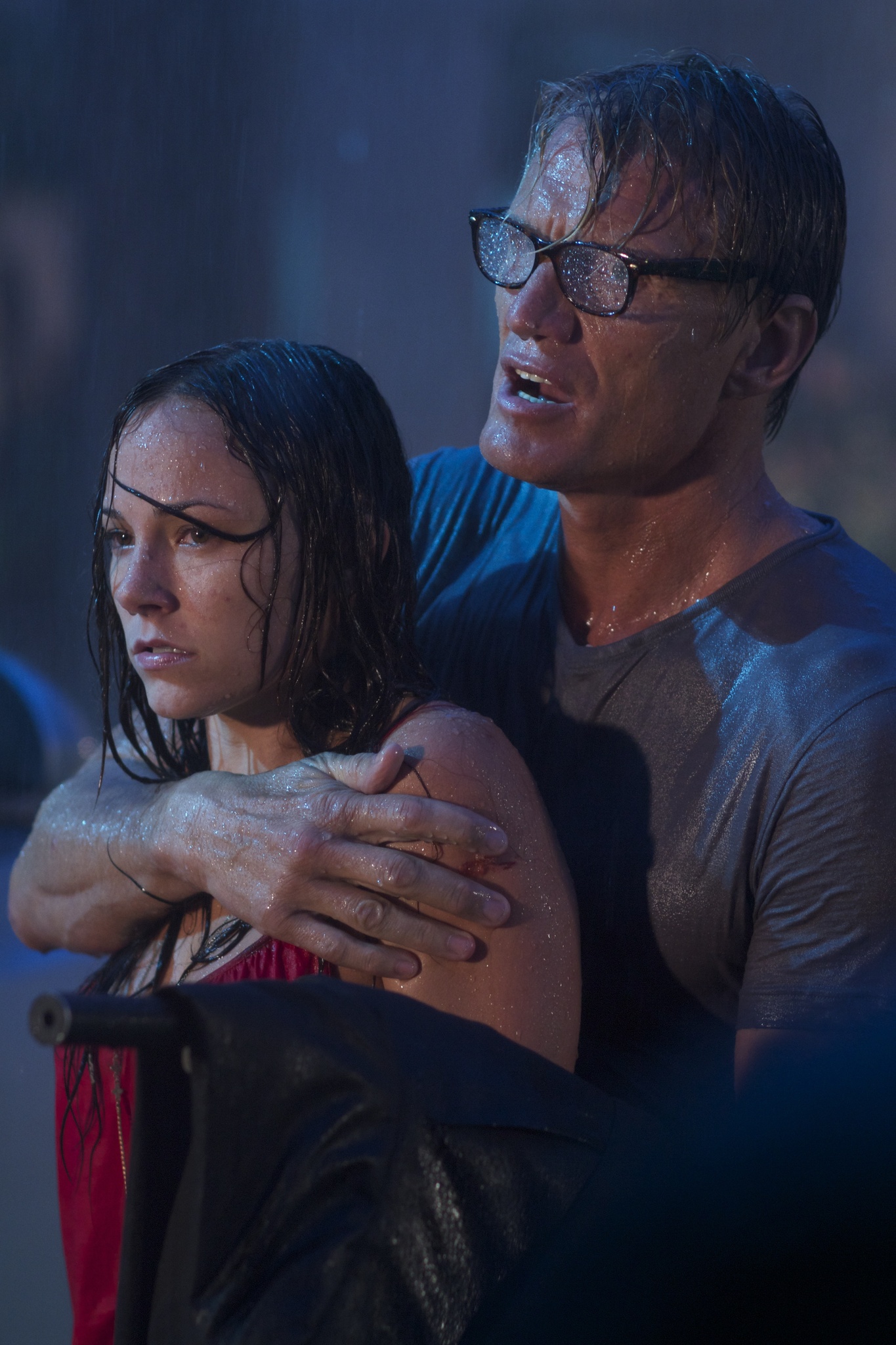 Still of Dolph Lundgren and Briana Evigan in Stash House (2012)