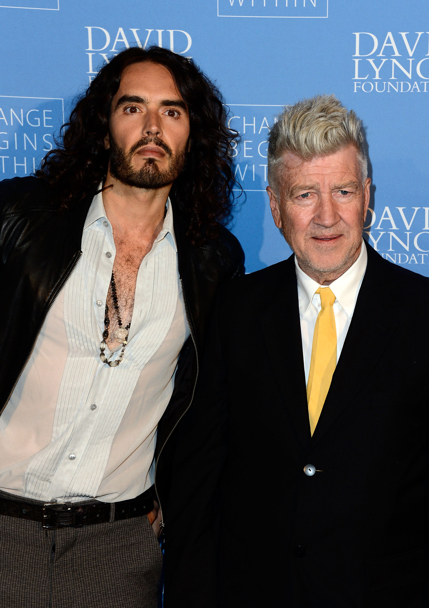 Founder/Director David Lynch and comedian Russell Brand attend the 
