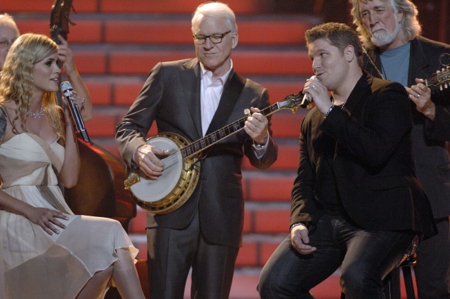 Still of Steve Martin, Megan Joy and Michael Sarver in American Idol: The Search for a Superstar (2002)