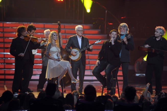 Still of Steve Martin, Megan Joy and Michael Sarver in American Idol: The Search for a Superstar (2002)