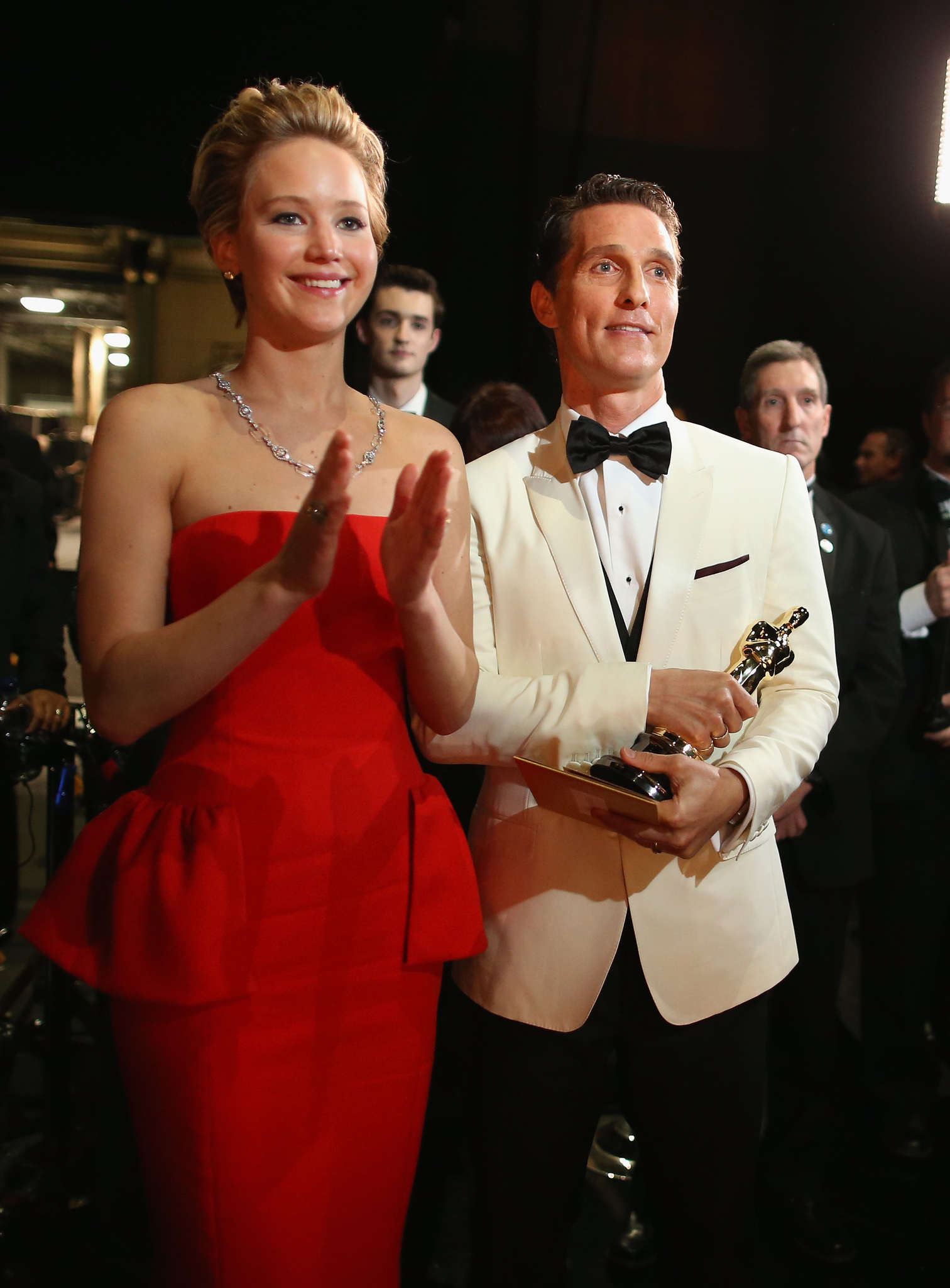 Matthew McConaughey and Jennifer Lawrence at event of The Oscars (2014)