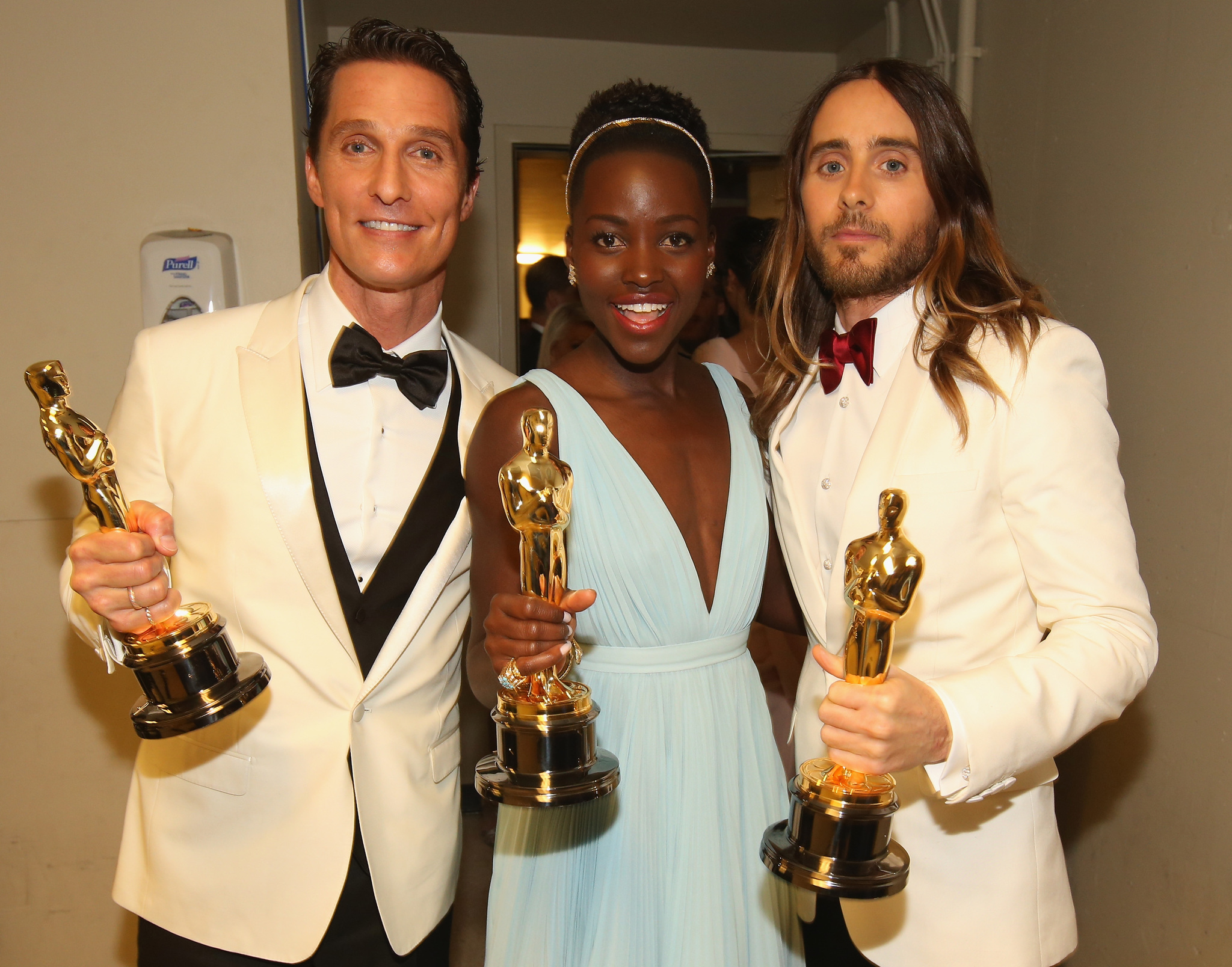 Matthew McConaughey, Jared Leto and Lupita Nyong'o at event of The Oscars (2014)