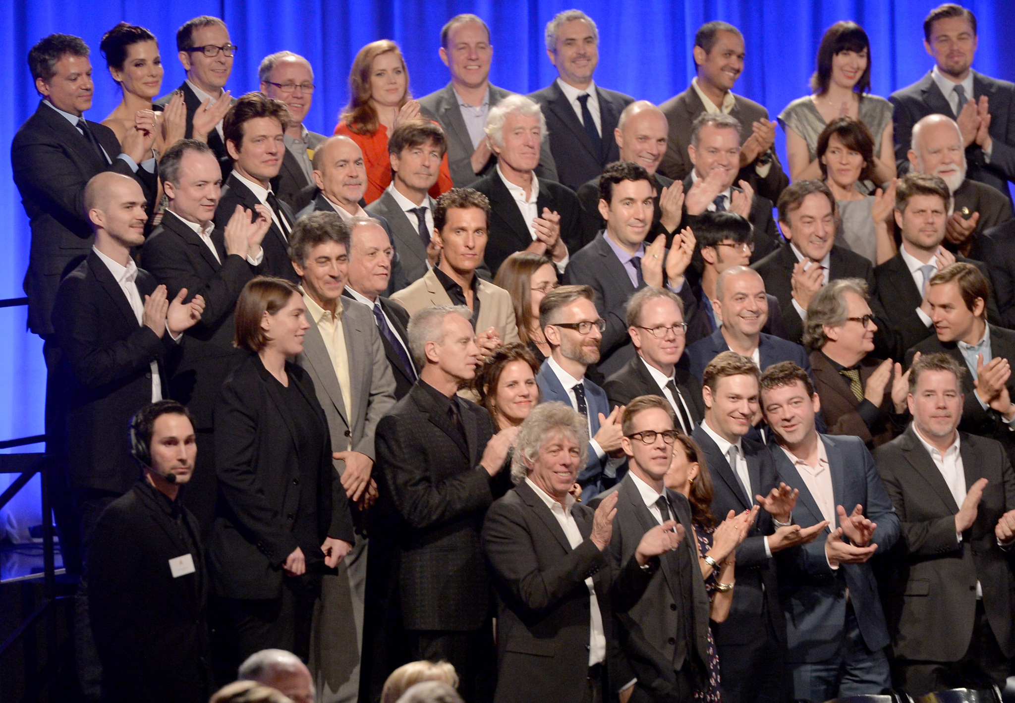 Sandra Bullock, Leonardo DiCaprio, Matthew McConaughey, Thomas Newman, Roger Deakins, Amy Adams, Alfonso Cuarón and Jonathan Gordon