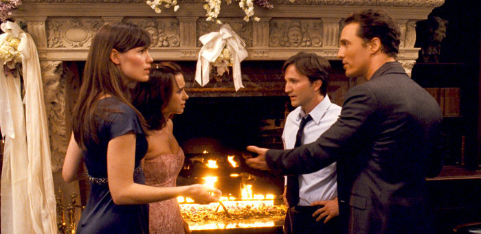 Still of Matthew McConaughey, Lacey Chabert, Jennifer Garner and Breckin Meyer in Ghosts of Girlfriends Past (2009)