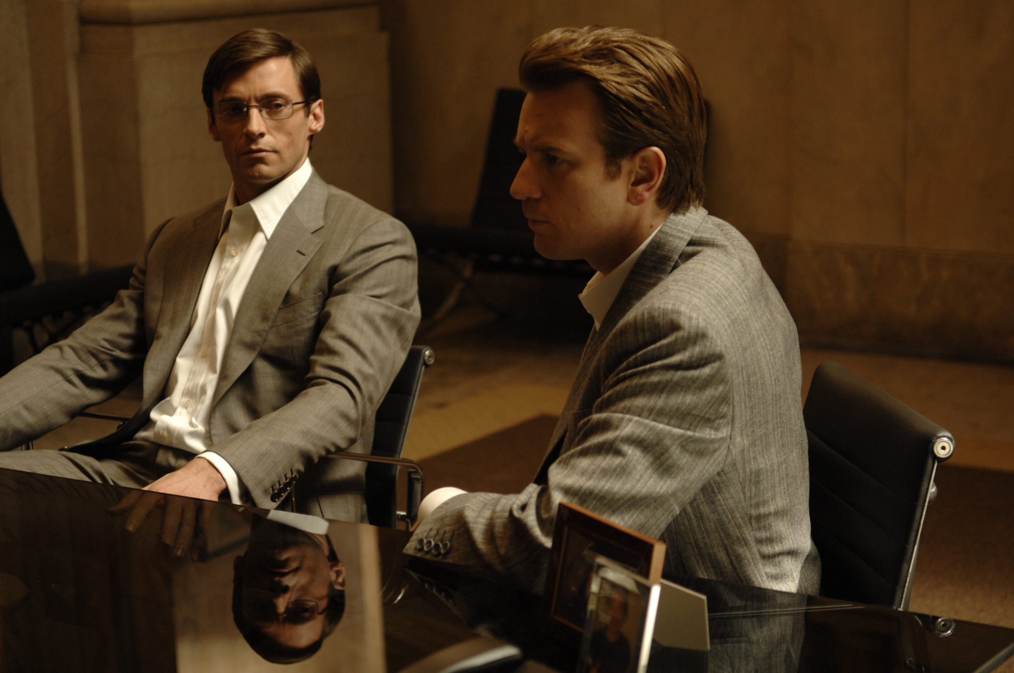 Ewan McGregor and Hugh Jackman at event of Deception (2008)