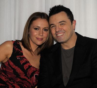 Alyssa Milano and Seth MacFarlane