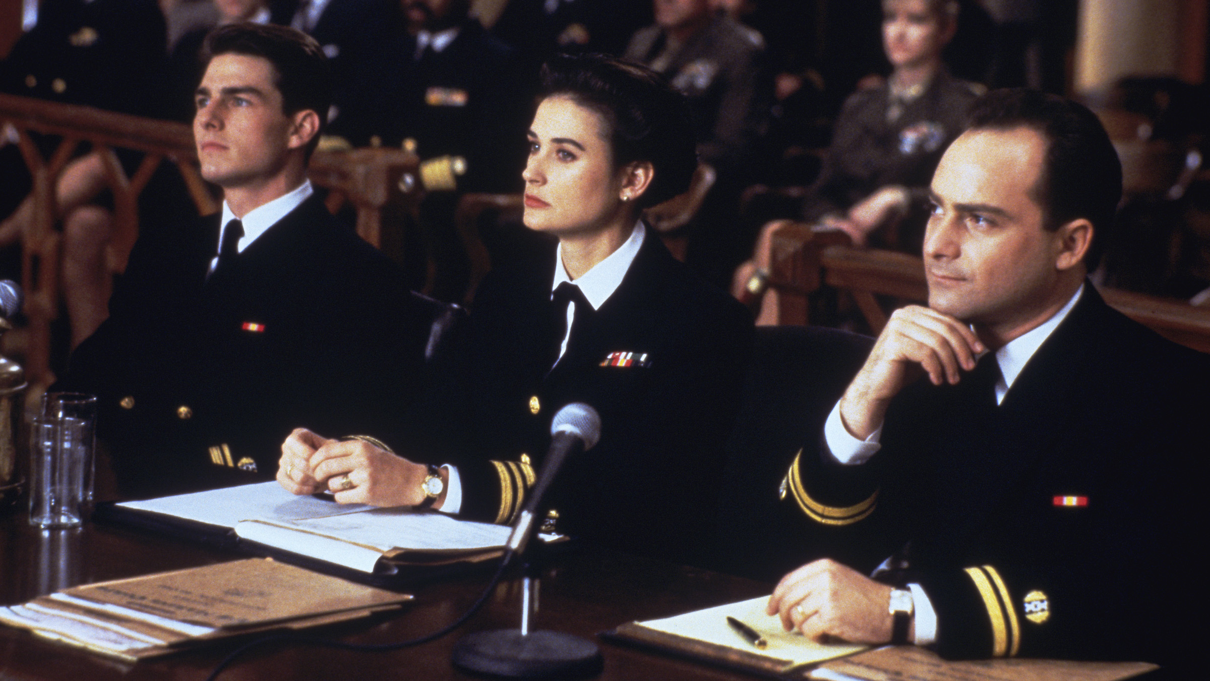Still of Tom Cruise, Demi Moore and Kevin Pollak in A Few Good Men (1992)