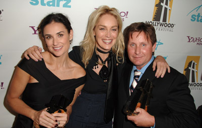 Demi Moore, Sharon Stone and Emilio Estevez