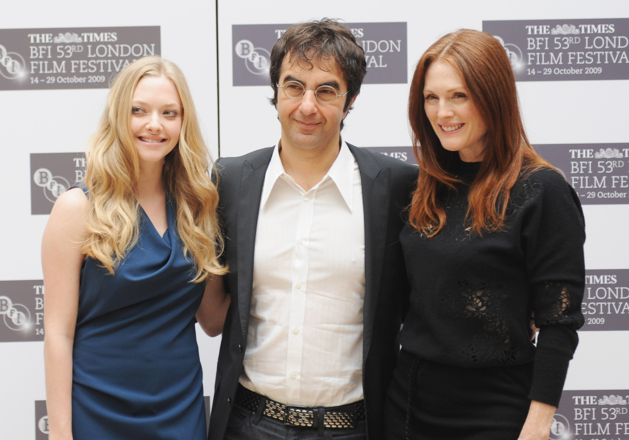 Julianne Moore, Atom Egoyan and Amanda Seyfried