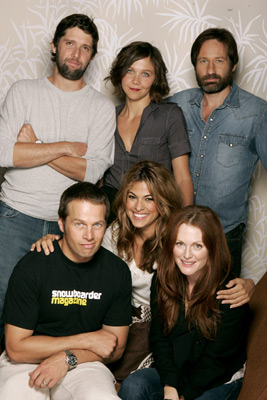 David Duchovny, Julianne Moore, James Le Gros, Bart Freundlich, Maggie Gyllenhaal and Eva Mendes at event of Trust the Man (2005)