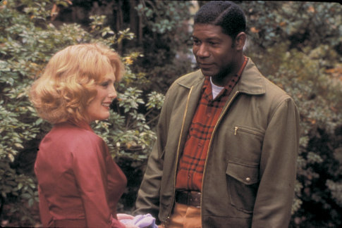 Still of Julianne Moore and Dennis Haysbert in Far from Heaven (2002)