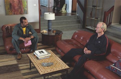 Still of Bill Murray and Jeffrey Wright in Broken Flowers (2005)