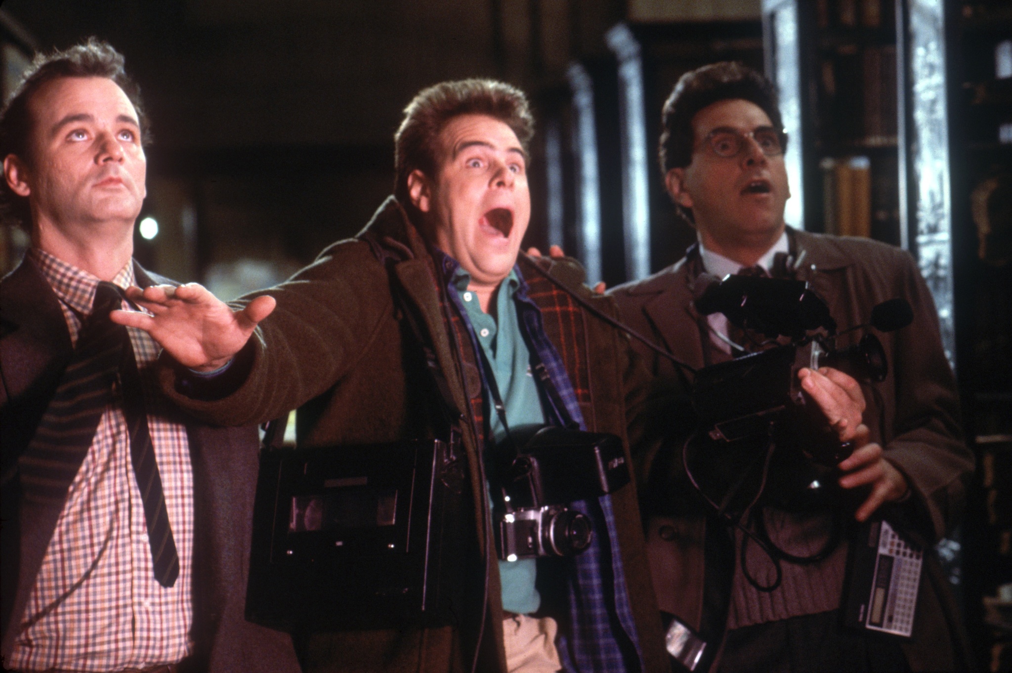 Still of Dan Aykroyd, Bill Murray and Harold Ramis in Ghost Busters (1984)