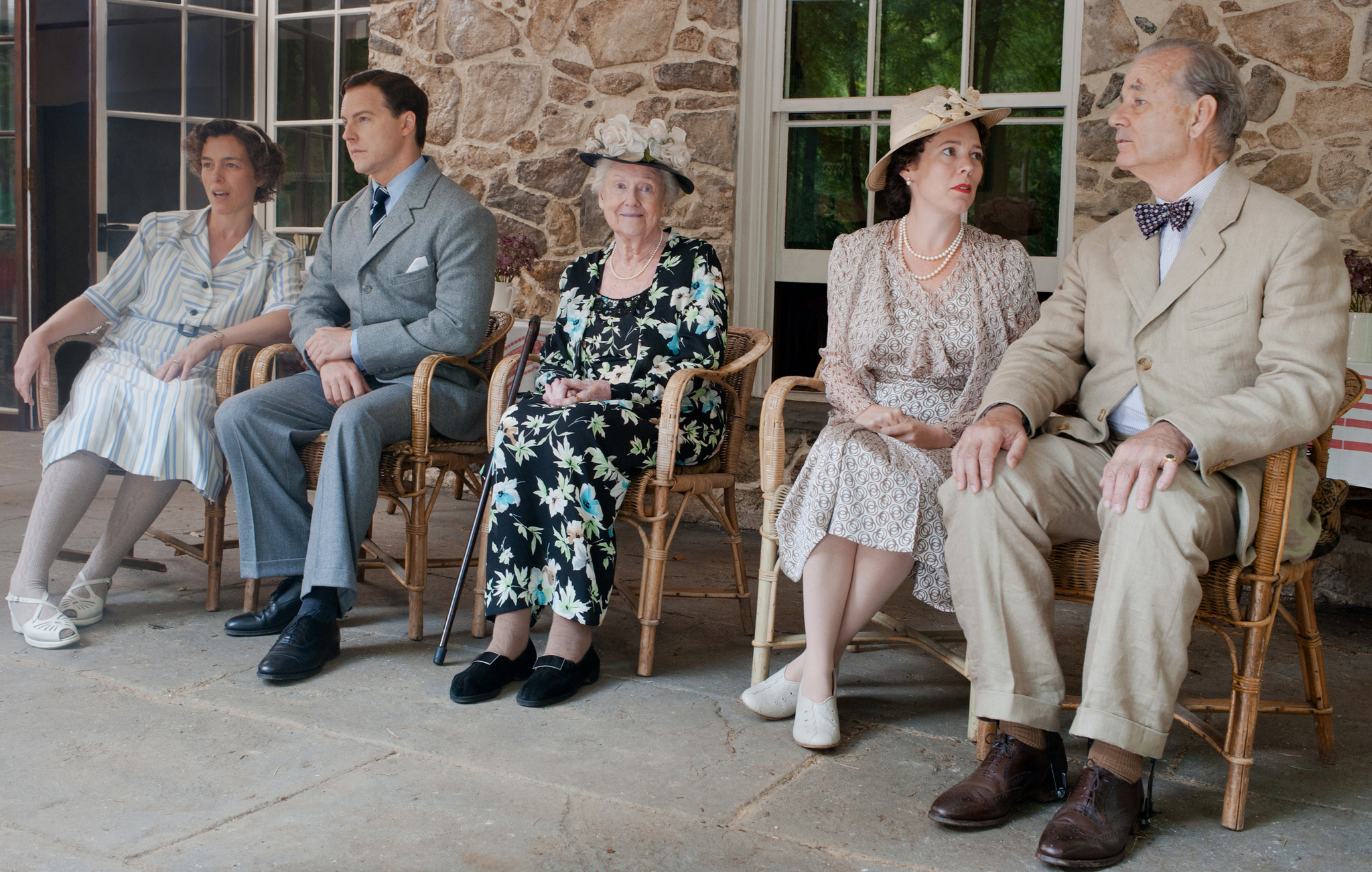 Still of Bill Murray, Samuel West, Elizabeth Wilson and Olivia Colman in Hyde Park on Hudson (2012)