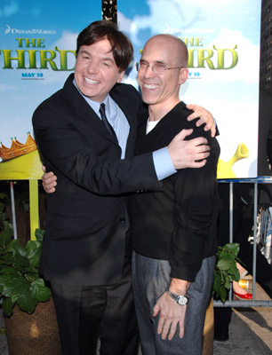 Mike Myers and Jeffrey Katzenberg at event of Srekas treciasis (2007)